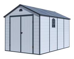 Zahradní domek G21 Boston 882 - 241 x 366 cm, plastový, světle šedý