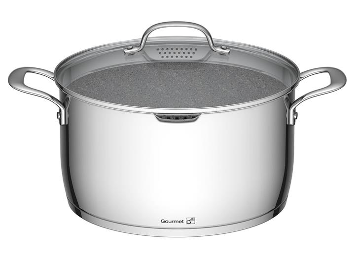 Hrnec G21 Gourmet Miracle s cedníkem 28 cm s poklicí nerez/greblon - poškozený obal