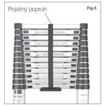 Teleskopický žebřík G21 GA-TZ12-3,8M štafle/žebřík - rozbaleno