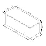 Zahradní box G21 Denver 560 L, antracitový plechový