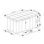 Zahradní domek G21 GRAH 700 - 340 x 206 cm, hnědý - poškozený obal